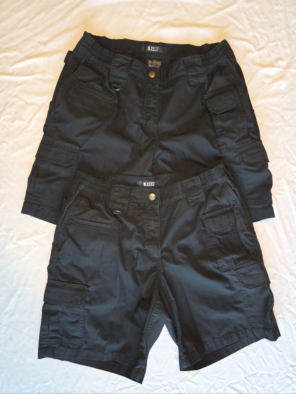 5.11 Tactical Sz 12 Women's TACLITE PRO 9" Black Cargo Shorts Lot Of 2 Pair EUC